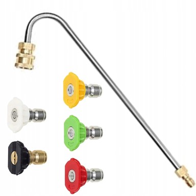 ROSFIX Set mlaznica za visokotlačni čistač, 5 kutova + lance 1/4" 34 cm, max 250 bar, 60 °C